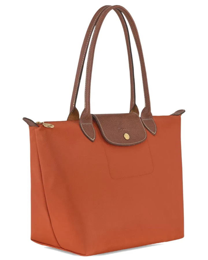 Longchamp Le Pliage Large Tote Cognac Brown — front view