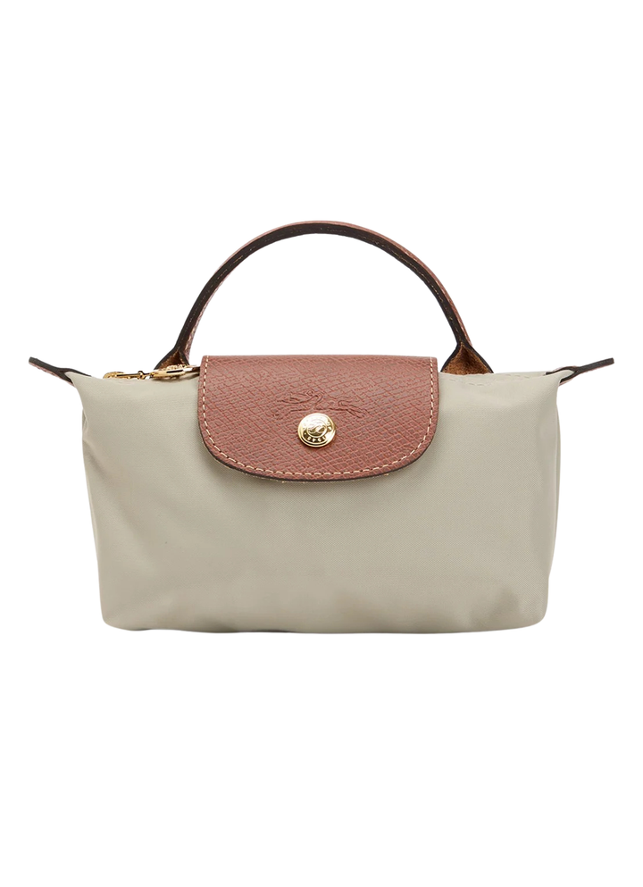 Longchamp Le Pliage XS Handbag Gray Front View Nylon