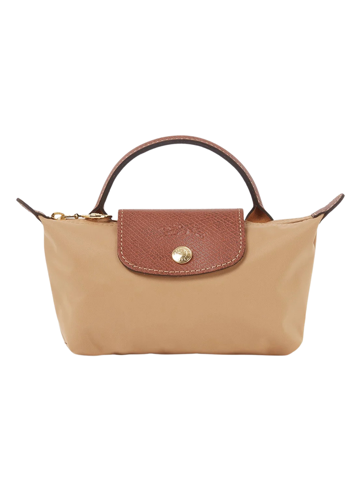 Longchamp Le Pliage XS Handbag Camel Beige Front View Nylon