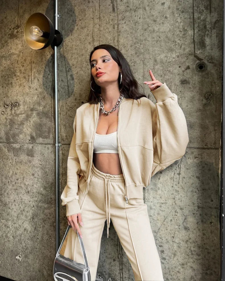ARIA | Cozy Oversized Tracksuit — women's dresses, back view