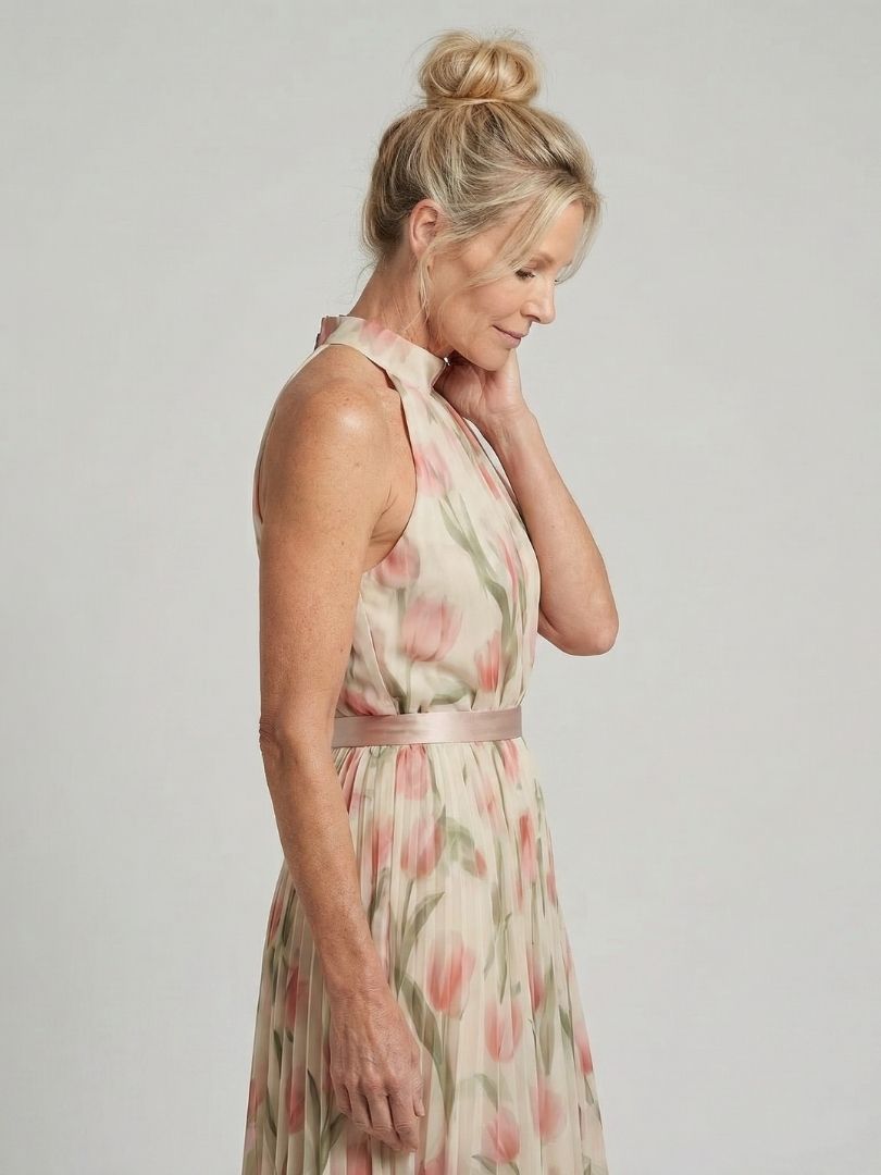 Aurelle Midi Dress — side view