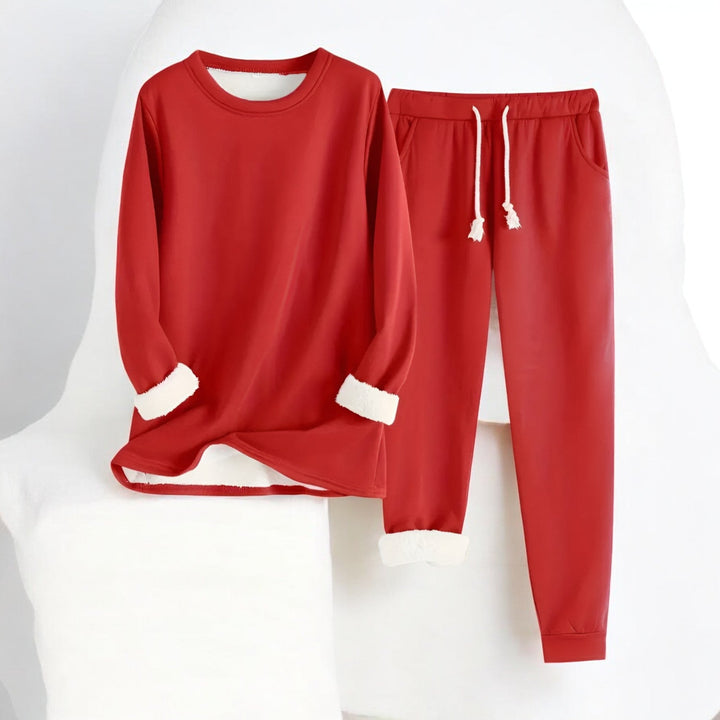 Avery Cozy Thermal Fleece Set — detail view