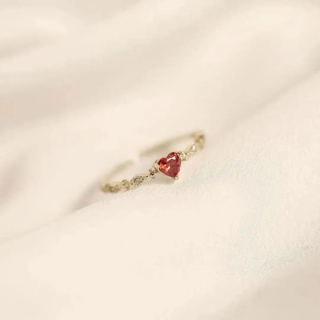 Ring worn on a model's hand
