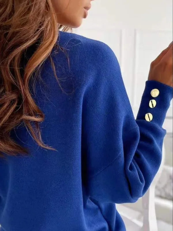 Amelia Stylish V-neck Sweater — alternate view