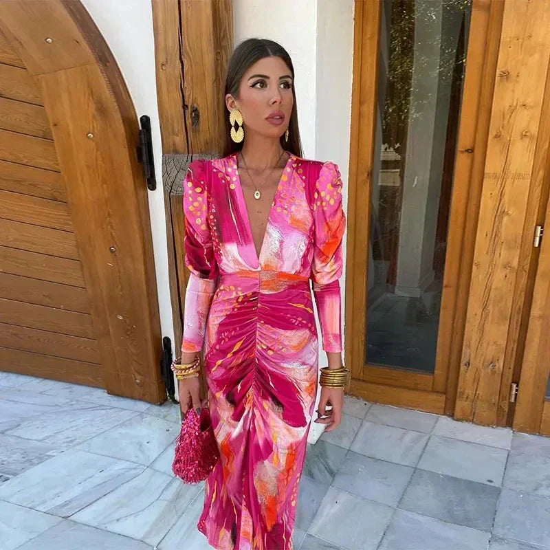 Chiara - Elegant Maxi Dress — side view
