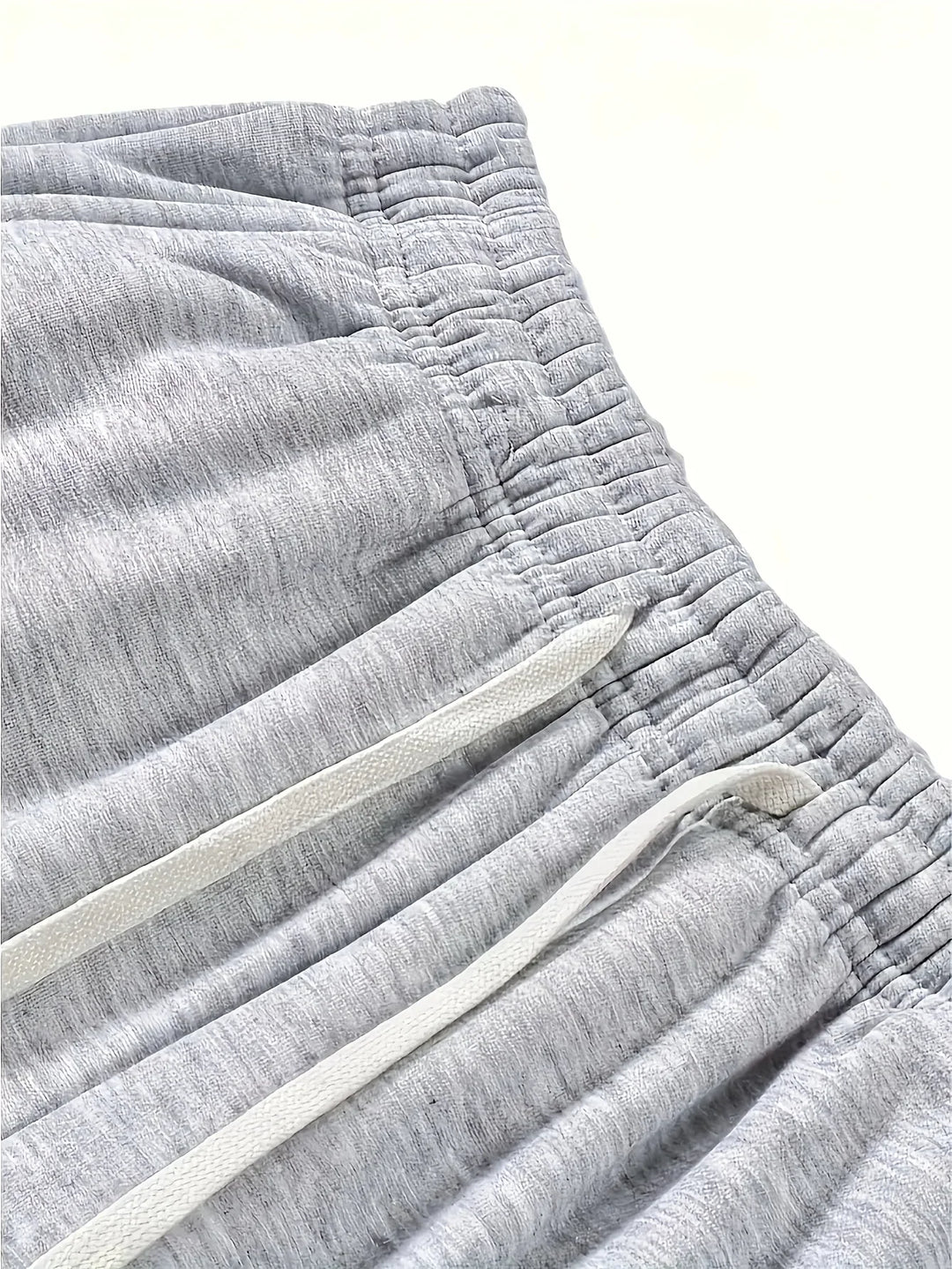 pants elastic drawstring waist loose straight casual