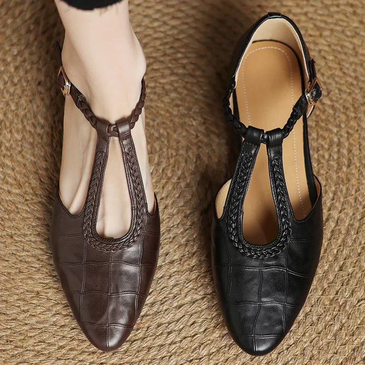 Clara Orthopedic Leather Mary Jane Shoes — product view