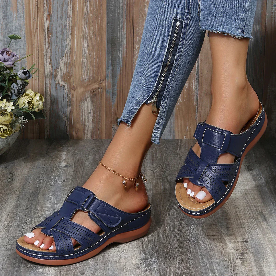 Aria Orthopedic Wedge Sandals — sole view