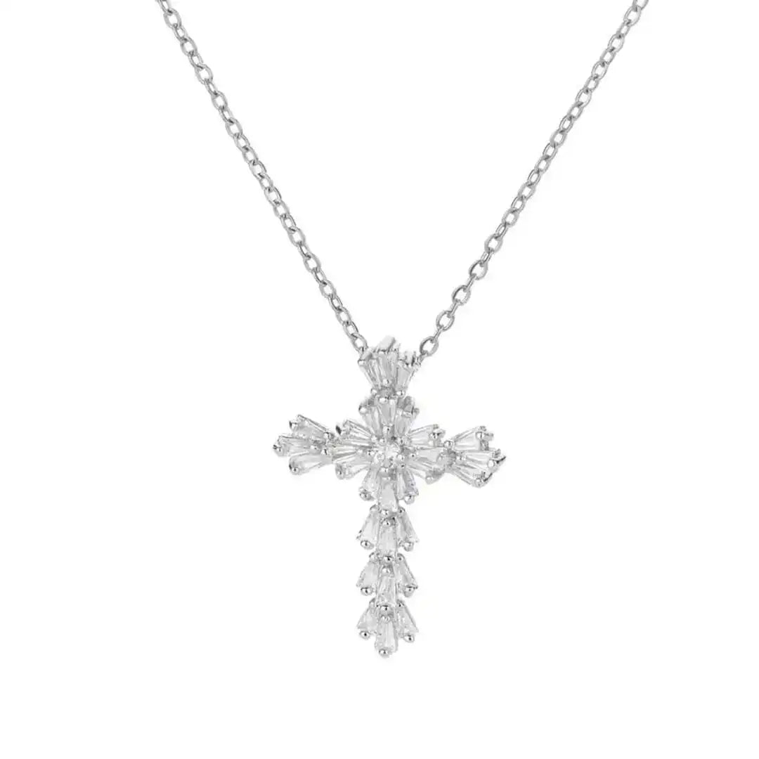 Necklace laid flat showing the chain length