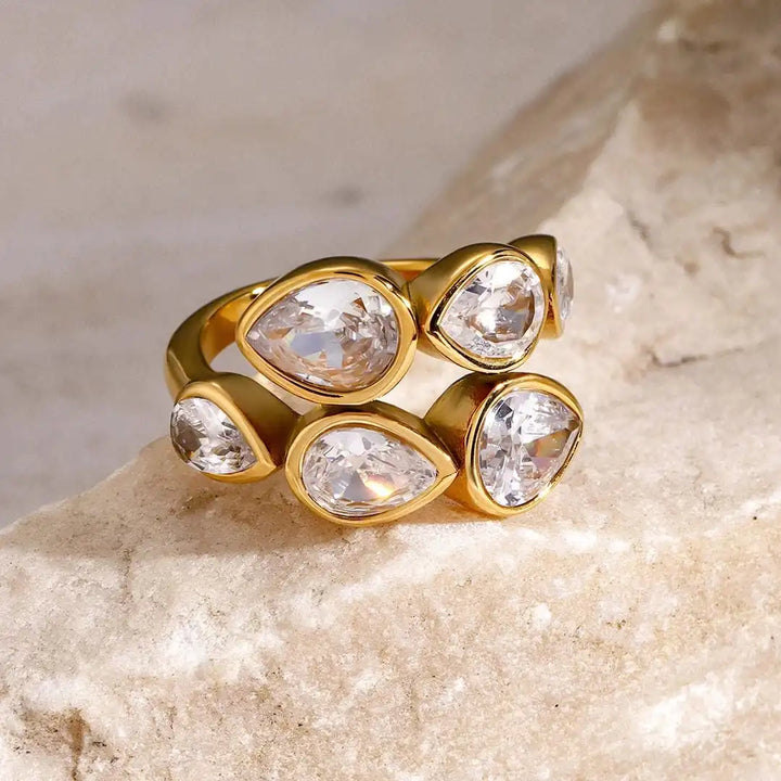 Main shot of the adjustable zirconia open ring