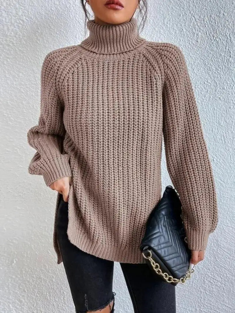 Mia Comfortable Turtleneck Long Sweater — additional view