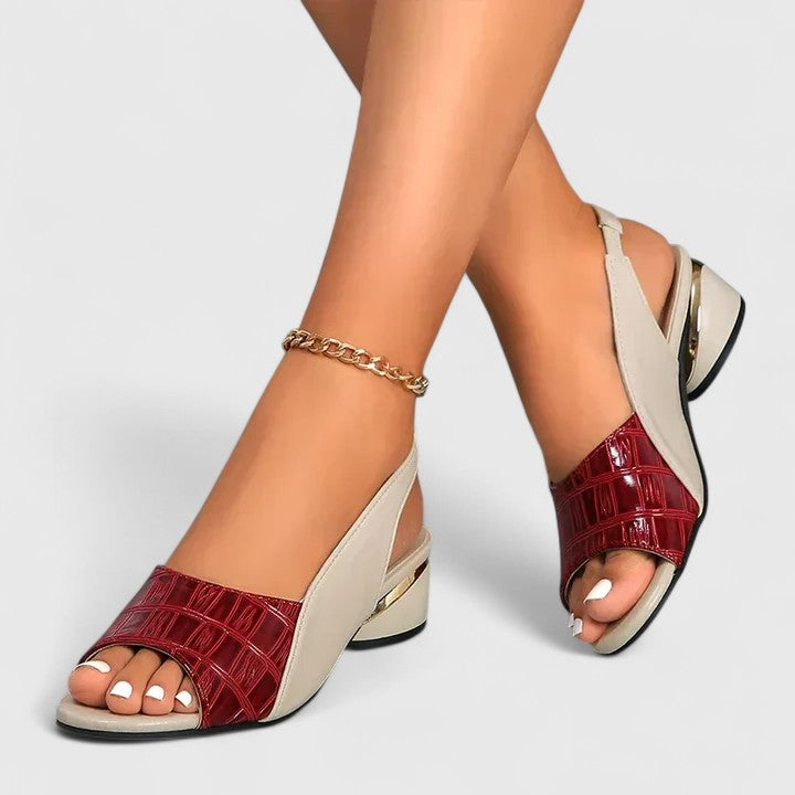 Mariah Elegant Leather Sandals — back view