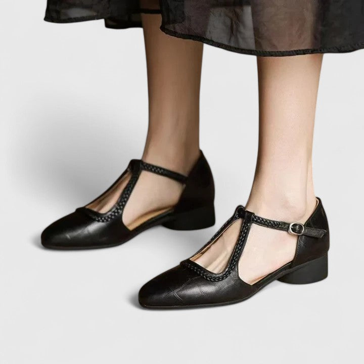 Delphine Elegant Flat Sandals — back view