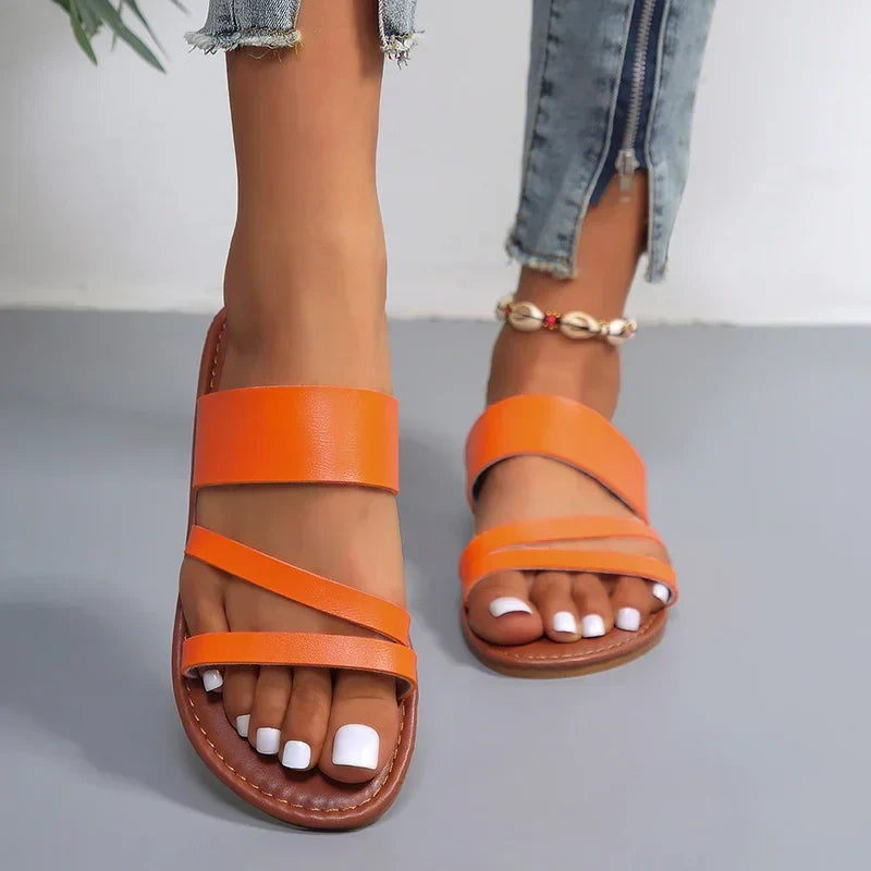 Grace Orthopedic Flat Sandals — lifestyle view