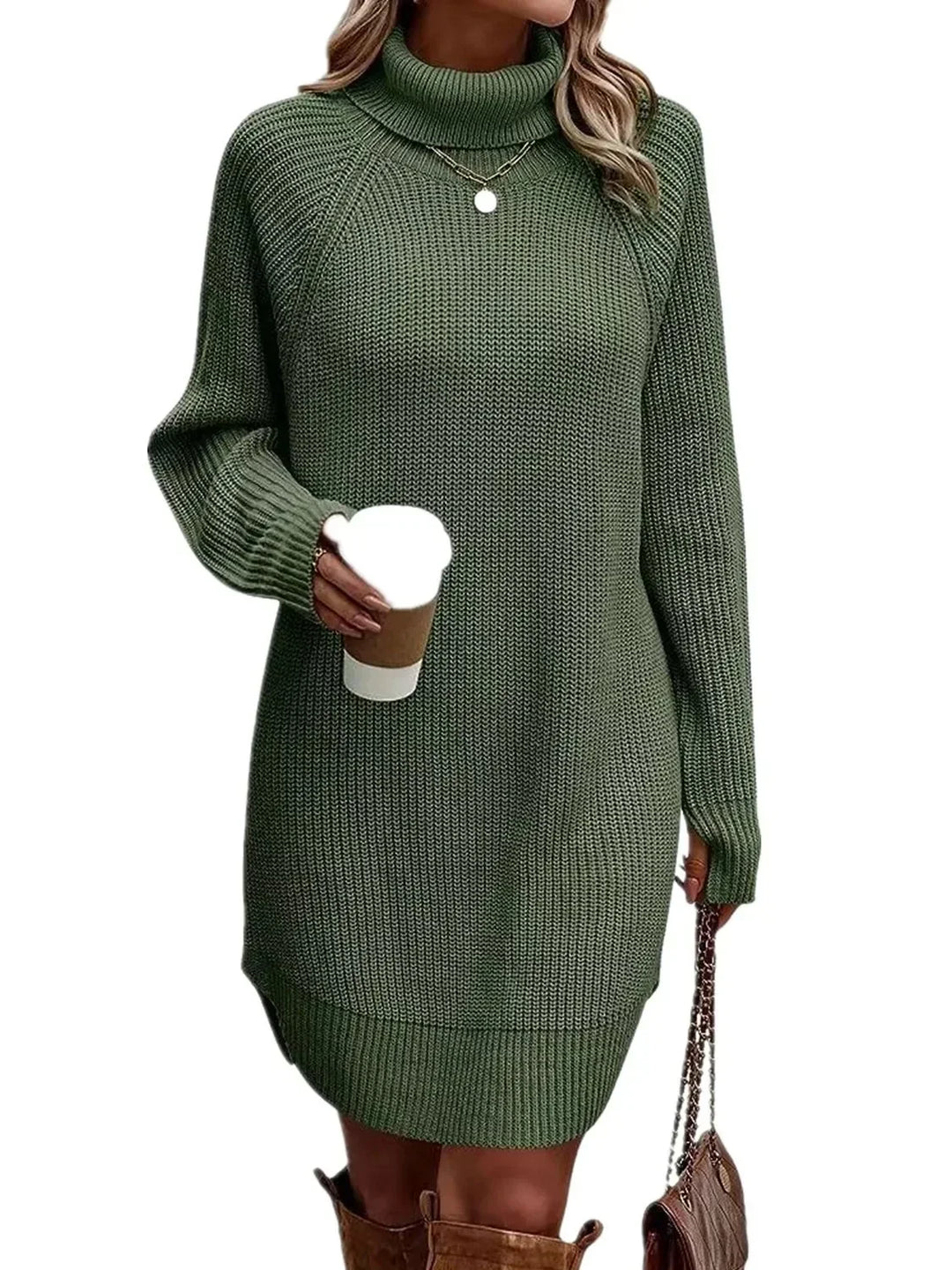 Scarlett cozy winter dress outfit – women's casual warm fashion look