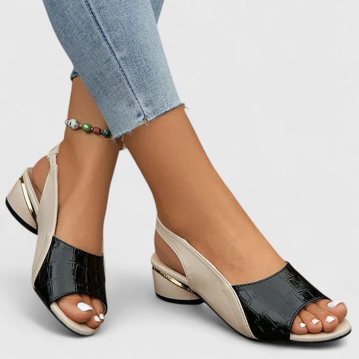 Mariah Elegant Leather Sandals — front view