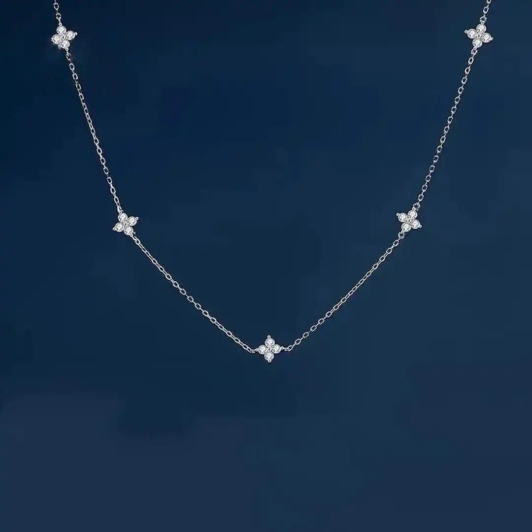 Necklace laid flat showing the chain length