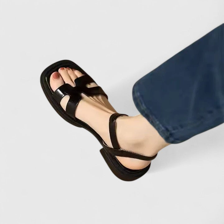 Deliane Sophisticated Flat Sandals — side view