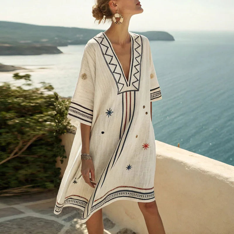 Naomi Elegant Beach Dress — front view