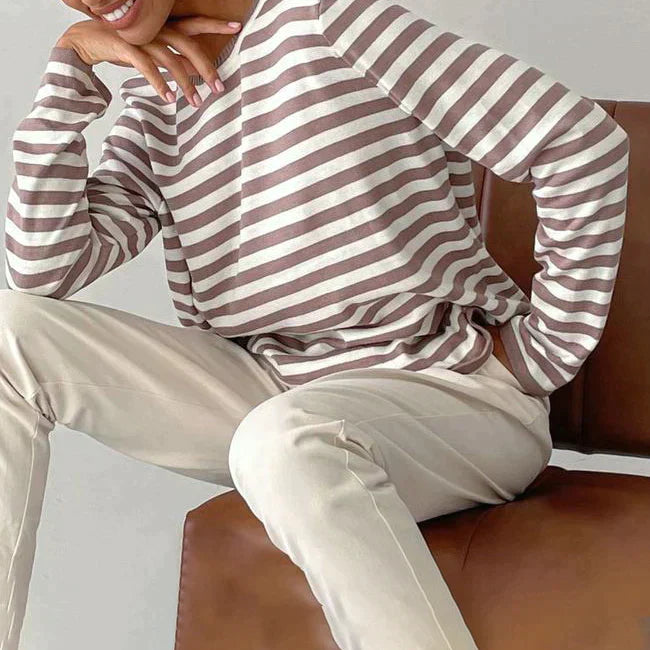 Grace Elegant Striped Shirt — alternate view