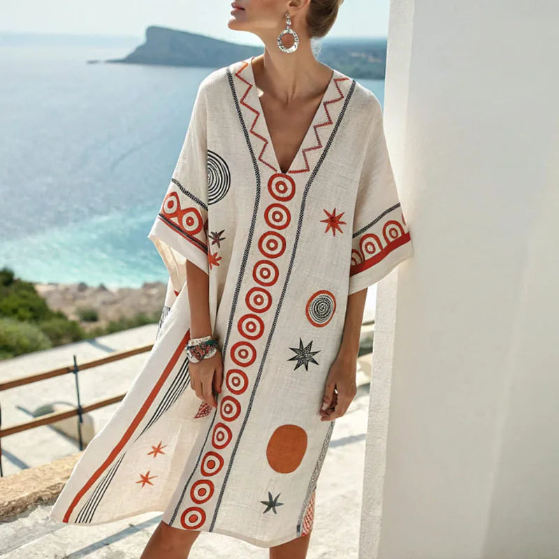 Unforgettable Silk Beach Dress — front view