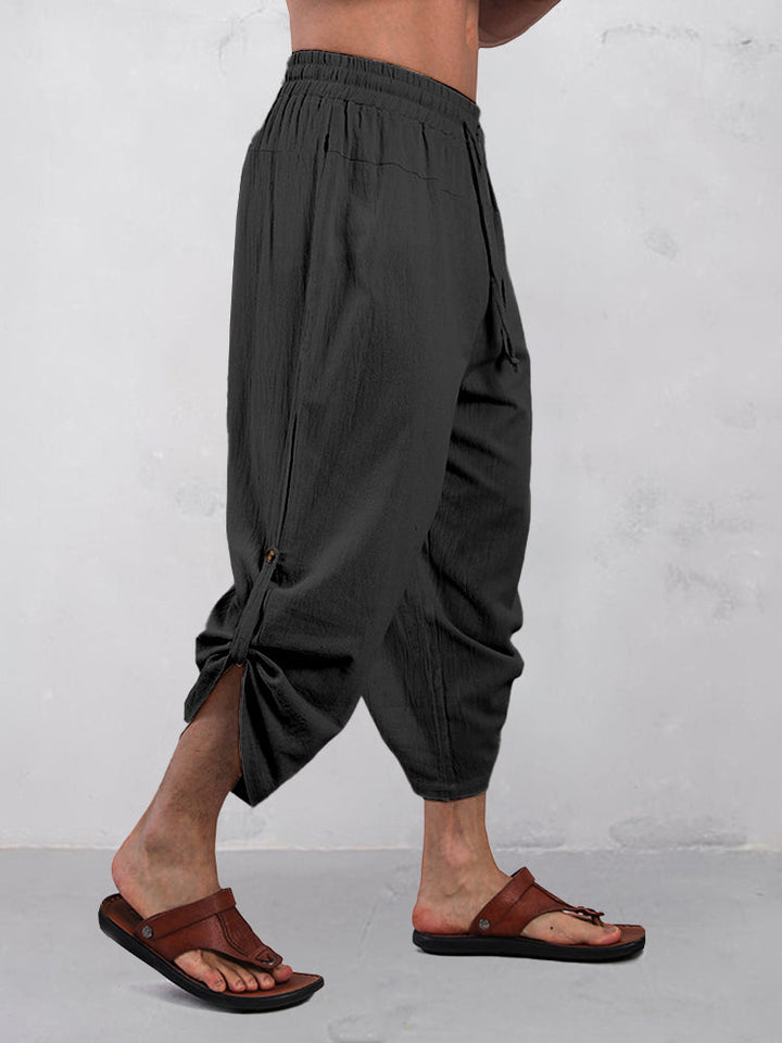 Relaxed Comfort Cotton Cropped Pants