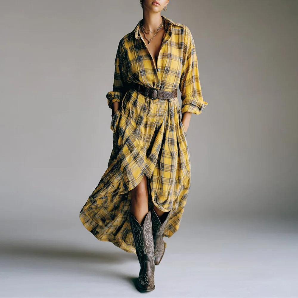 Grace classic belted dress styled – women's sophisticated outfit look