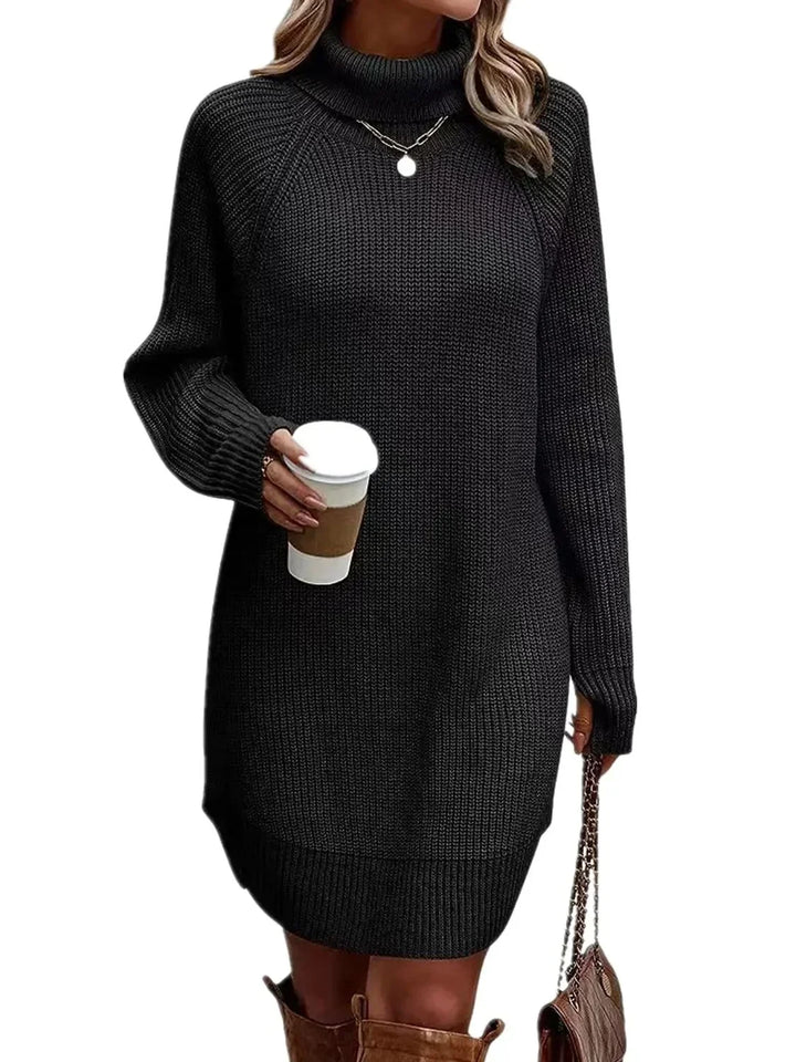 Scarlett soft winter dress – close-up texture and colour detail women