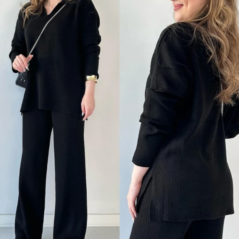 Lily Comfortable V-neck Co-ord Set — detail view
