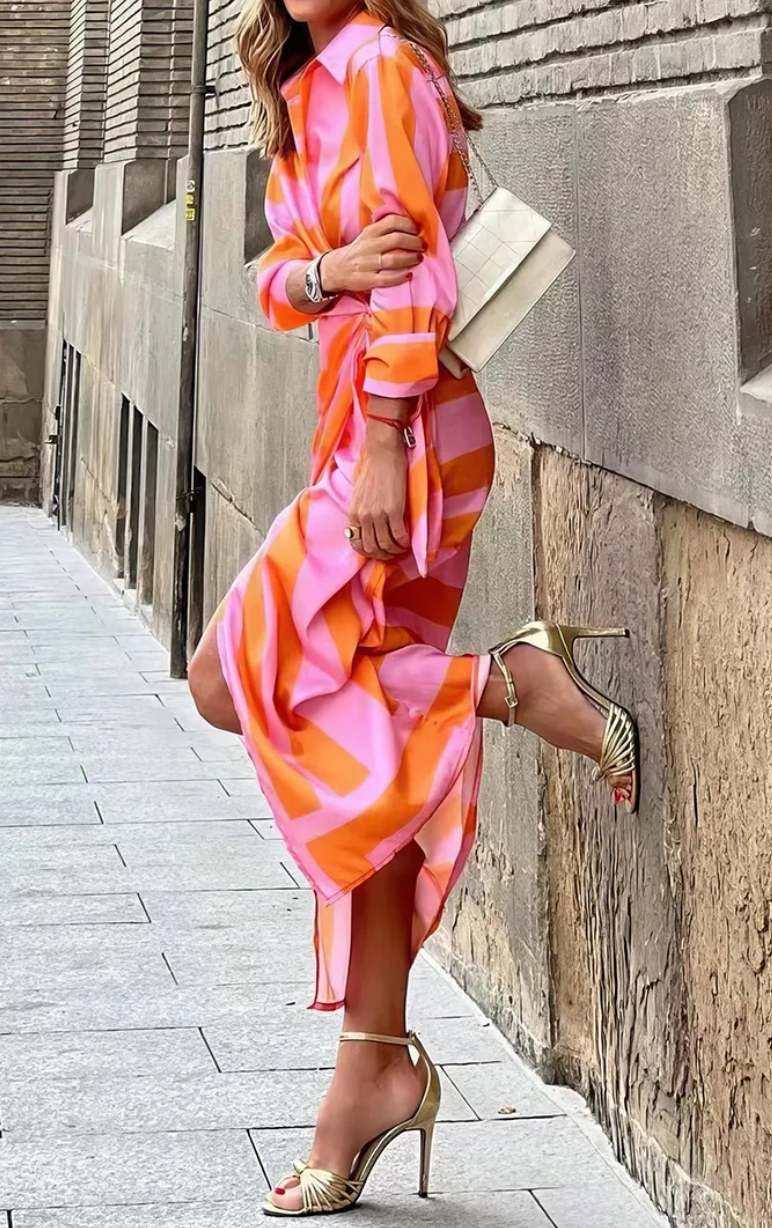 Elvina - Printed Wrap Dress