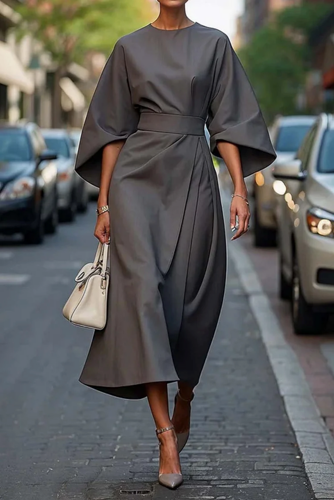 Keira - Wide Sleeve Dress — close-up detail