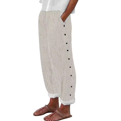 Rea Striped Pants — close-up view