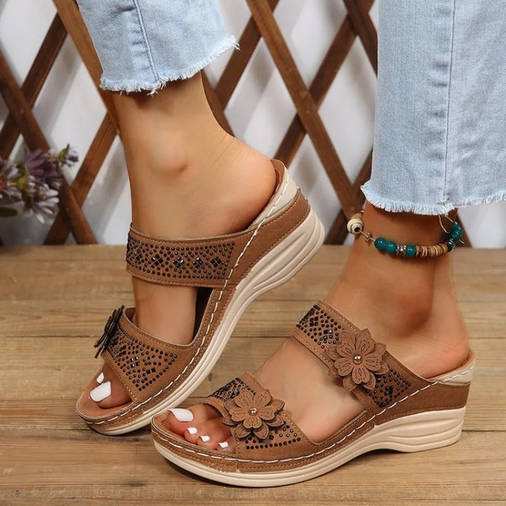 Mia Orthopedic Wedge Sandals — detail view