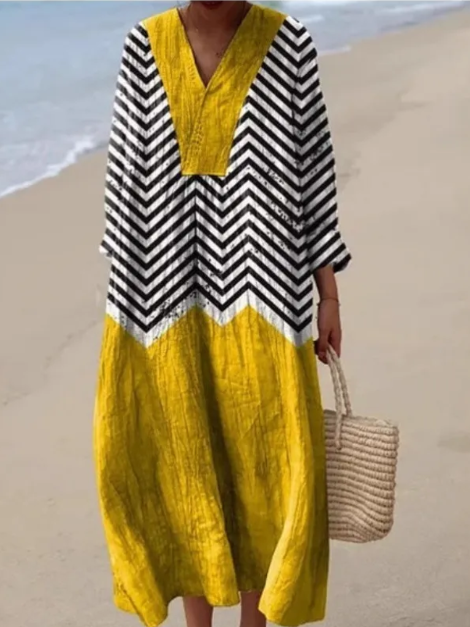 Olivia Vintage Maxi Dress — styled shot