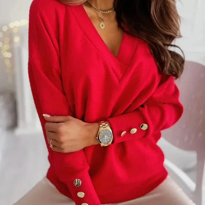 Amelia Stylish V-neck Sweater — product view