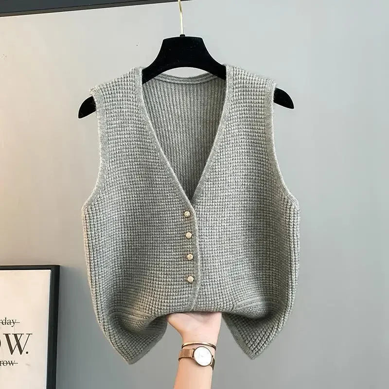 Alyssa Stylish Warm Vest — back view