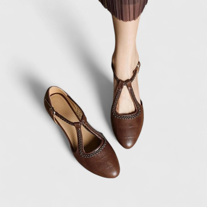 Delphine Elegant Flat Sandals — detail view