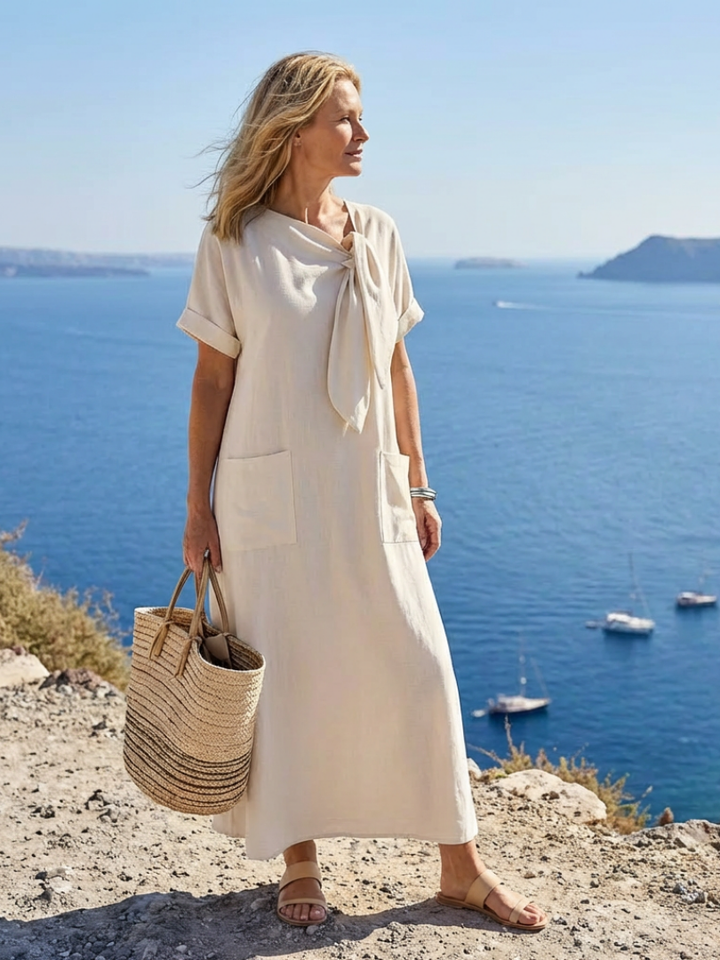 Elowyn Pocket Maxi Dress — back view