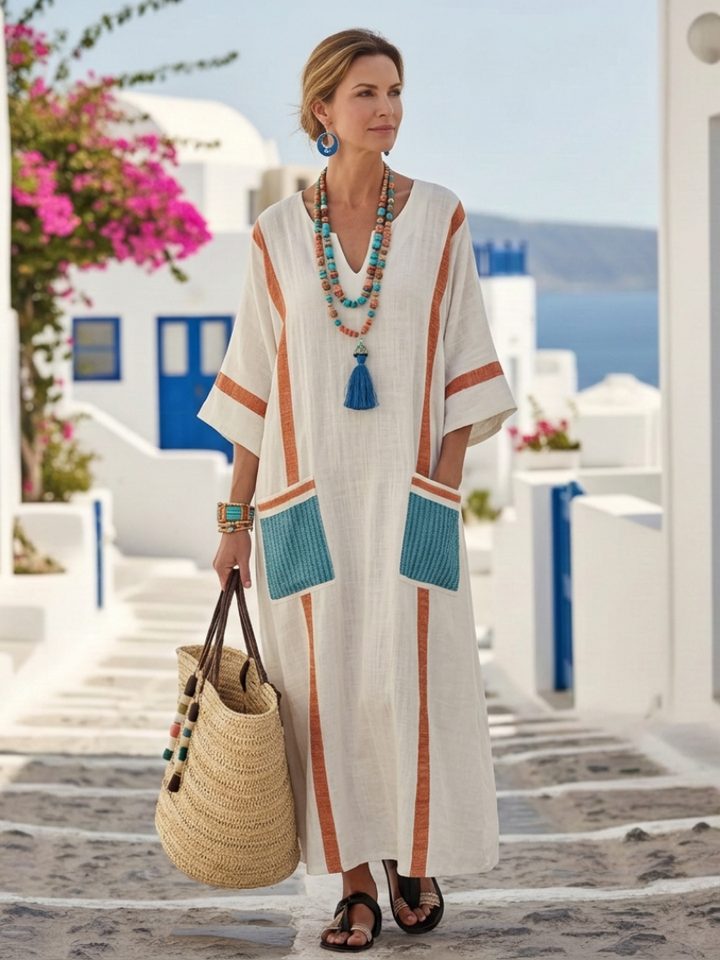 Noemi Kaftan Maxi Dress — back view