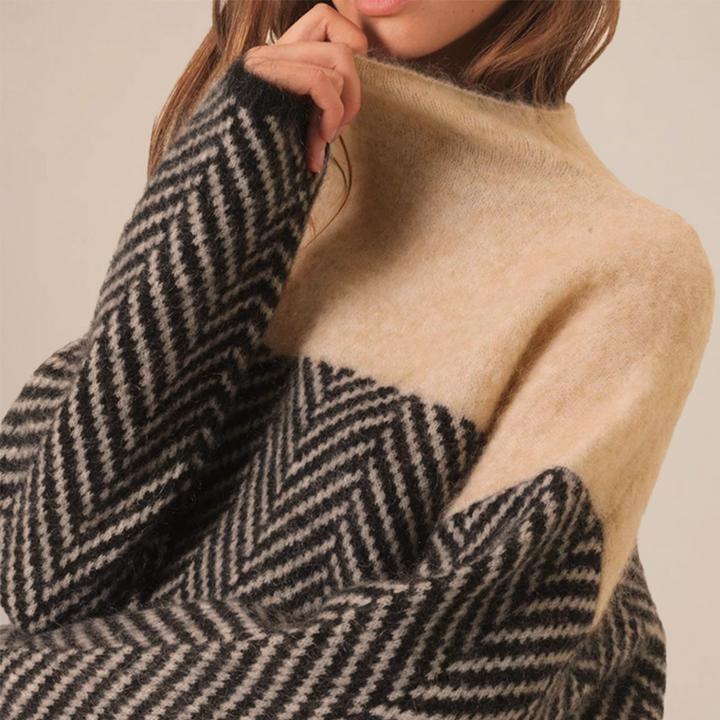 Adelie Premium Turtleneck Sweater — styled shot