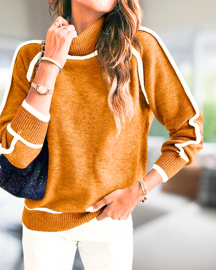 Lily Cozy Turtleneck Sweater — styled shot