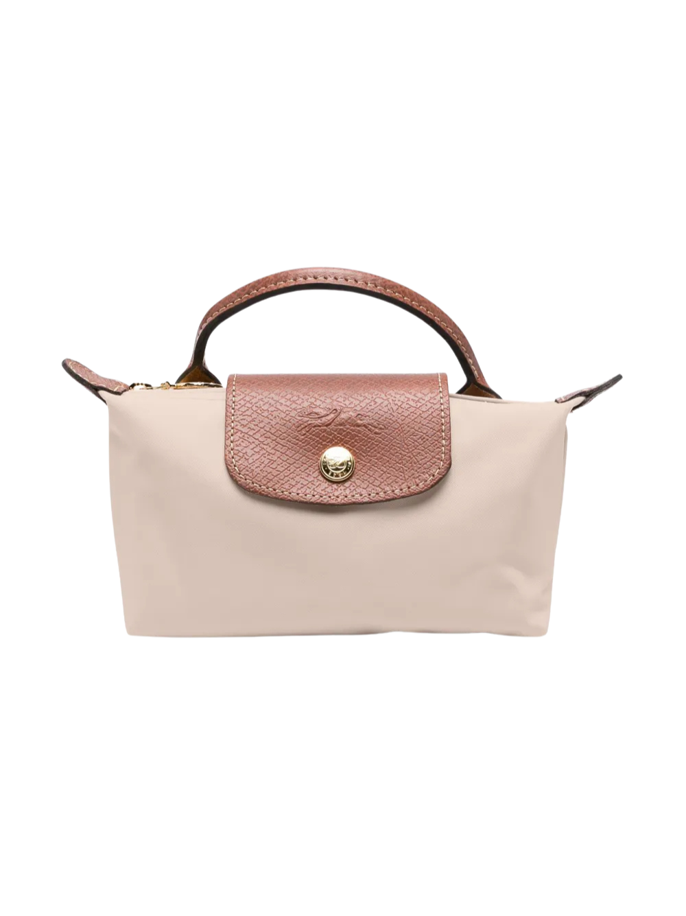 Longchamp Le Pliage XS Handbag Paper White Blush Front View