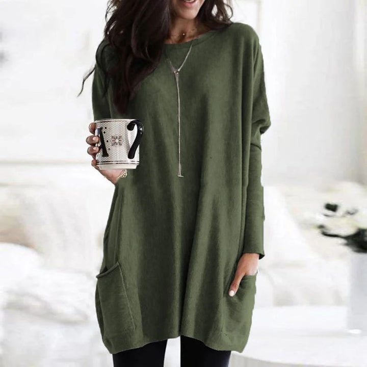 Sophia Casual Pocket Sweater — lifestyle shot