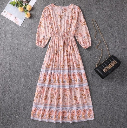 Marino Boho Summer Dress — back view