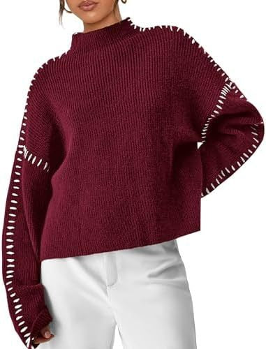 Nia | Women's Cropped Mock Neck Ribbed Sweater