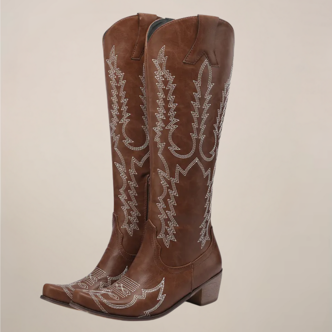 Teagan | Women's Knee High Embroidered Cowboy Boots