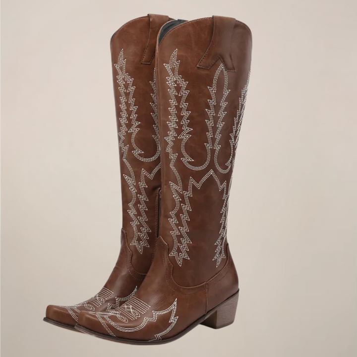 Teagan | Women's Knee High Embroidered Cowboy Boots