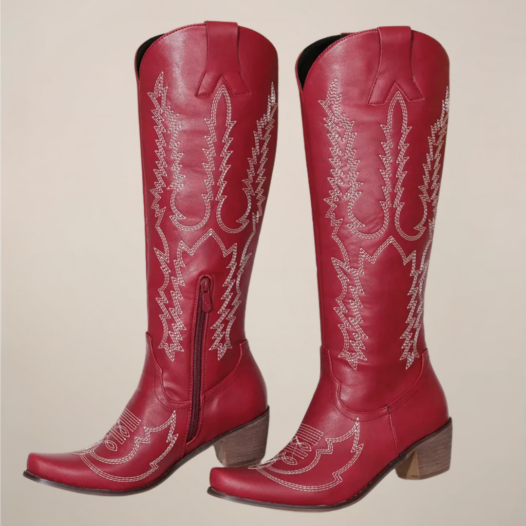 Teagan | Women's Knee High Embroidered Cowboy Boots