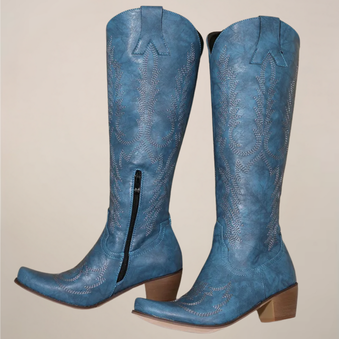 Teagan | Women's Knee High Embroidered Cowboy Boots