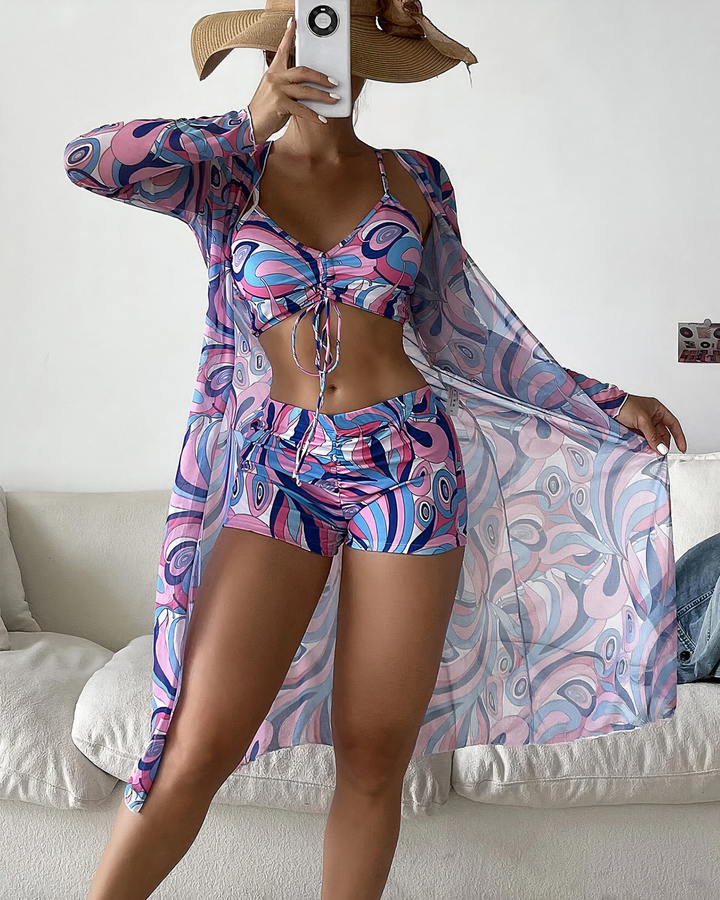 Avery High-Waist Bikini Set — lifestyle shot